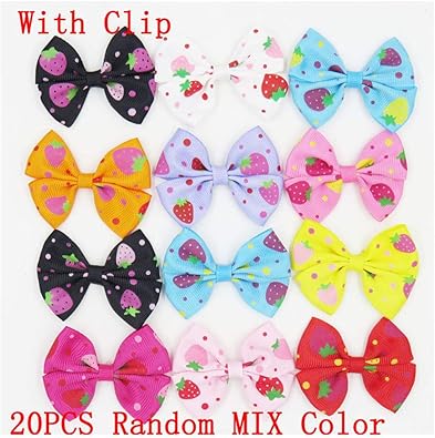 Sid Boutique Grosgrain Ribbon Girl Small Bow Elastic Hair Tie Clip
