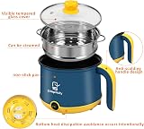 shaojian 1.8L Mini Electric Cooking Pot 2 Gear Non-Stick w/ Steam Rack & Handle view 5