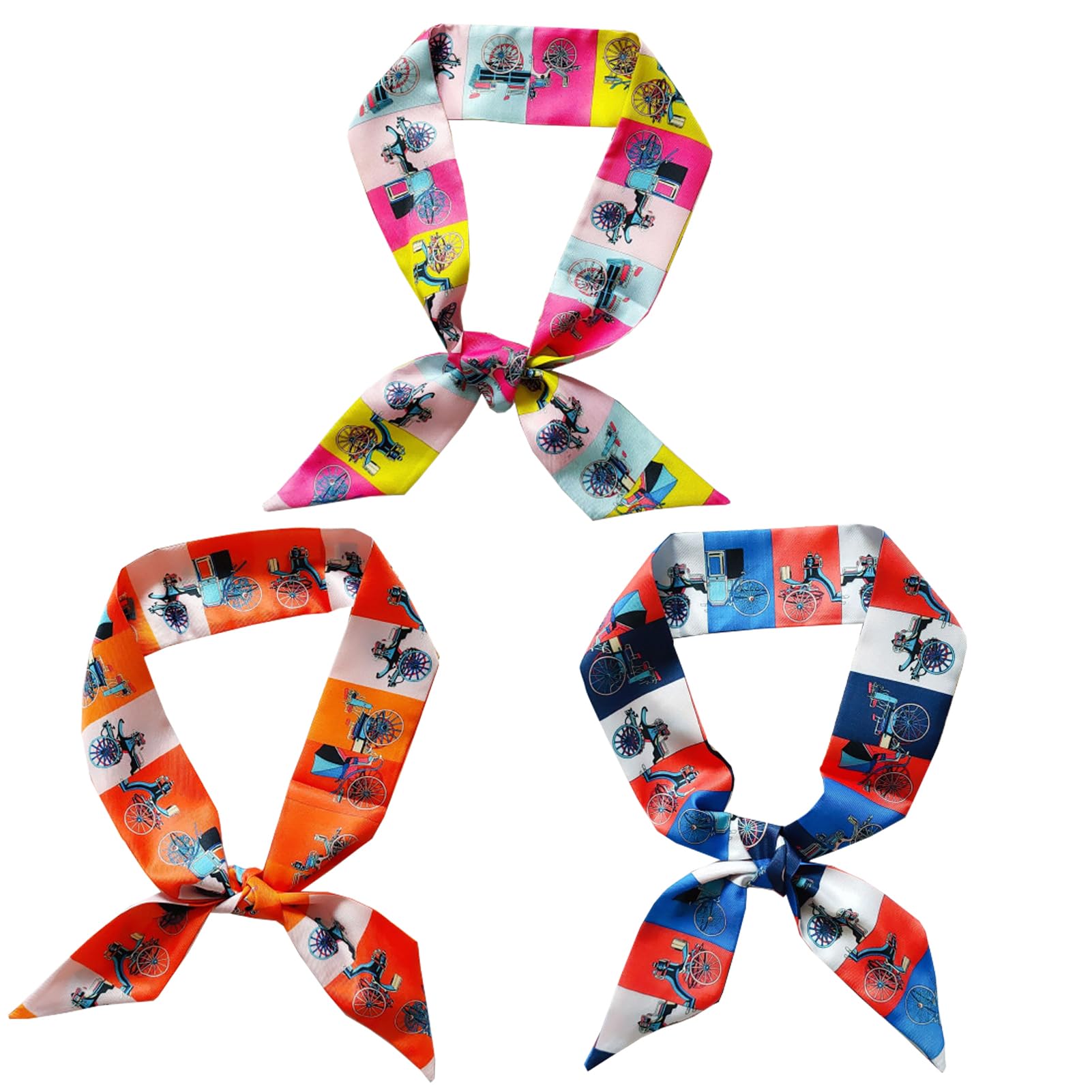 ROZKVIKA Purse Handle Scarf Handbag Scarf Skinny Purse Scarfs Handle Wrap Ribbon Scarf Purse Handle Cover Wraps Head Band Silk Scarf for Purse Handle Narrow Scarf for Bag Handbag