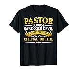 Pastor Ninja Shirt Because Hardcore Devil Stomping