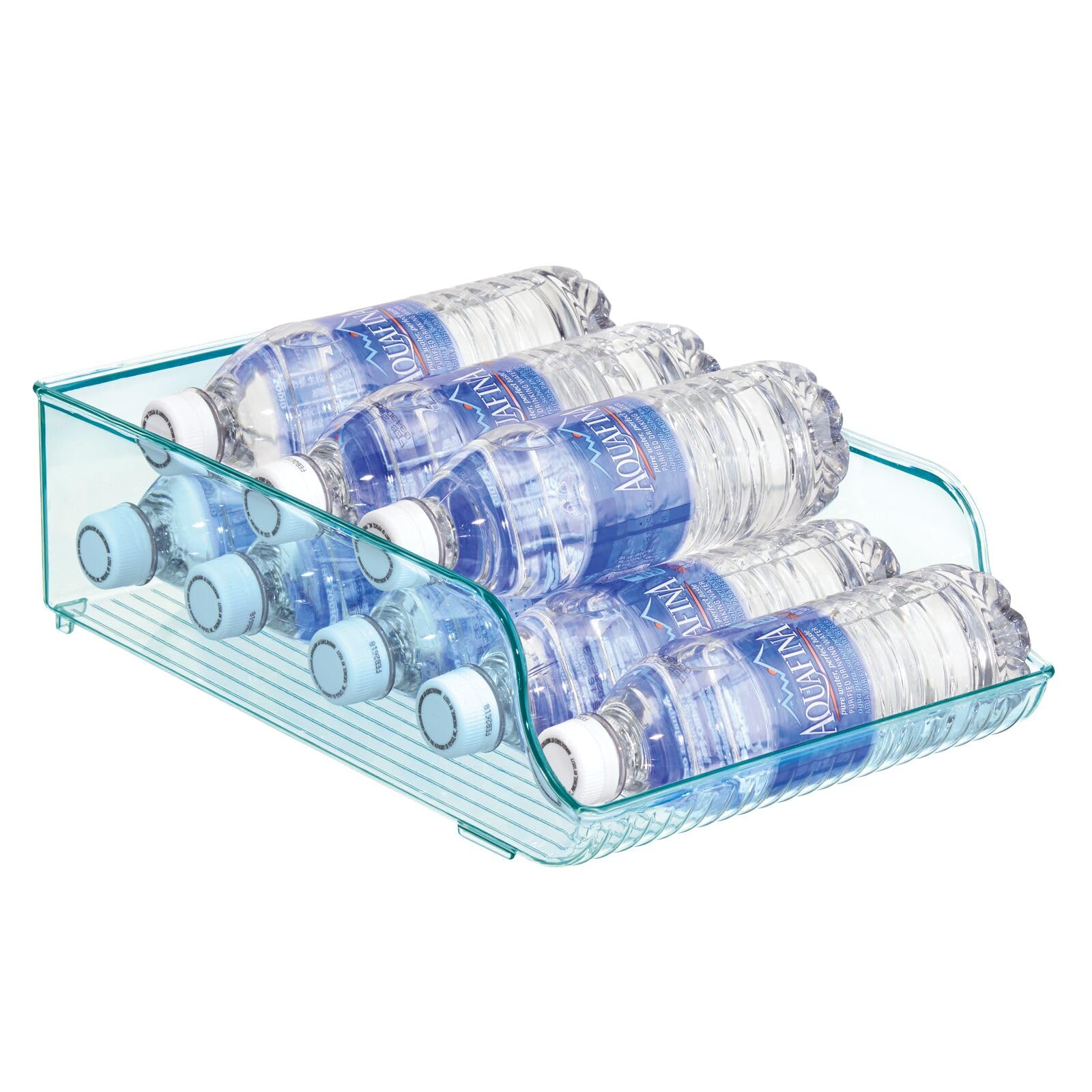 mDesign Wide Plastic Kitchen Water Bottle Storage