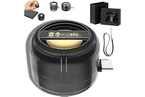 Evarisy Hoarselpse Speaker, Portable 5X Speaker Amplifier–Plug & Play for Music/Calls, Mini Phone Amplifier, 3.5mm/Type-C for iPhone, Smartphone, Ipad, Computer (A,Type-C)