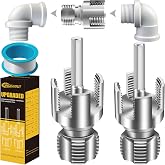 LINGIGAOUT 2-Piece PVC Pipe Threading Tool, 1/2 and 3/4 Inch | Internal and external pipe threader works with electric drills for 1/2 and 3/4 inch PVC and plastic pipe repair.