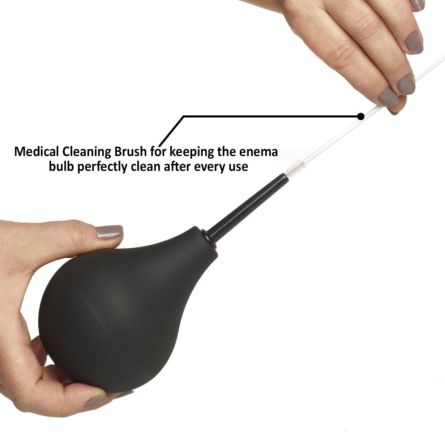 Premium Enema Bulb Douche Safe Comfortable Nozzle Anal Silicone Medical Enema Kit for Men Women FDA Certified Fast Constipation Relief