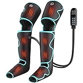 SLOTHMORE Leg Massager with Air Compression for Circulation, 3-in-1 Full Leg Heating for Foot Calf Thigh, 4 Modes 4 Intensities 2 Heat Levels, Compression Device for Swollen Legs, RLS Pain Relief