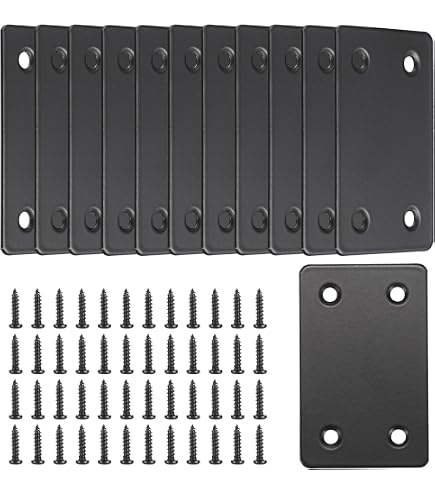 Lot de 2 plaques de réparation pour charnières d'armoire, kit de