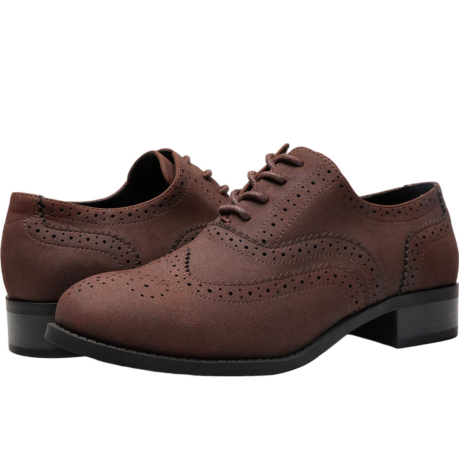 Buy Aukusor Women's Wide Width Flat Oxfords Classic lace up Low Heel