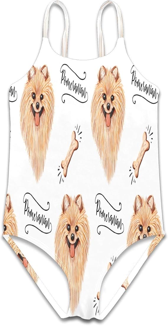 N\O Girls One Piece Swimsuits Quick Dry Beach Swimwear