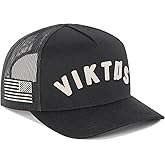 VIKTOS Men's Varsity Breathable Snapback Mesh Hi-Profile Tactical Baseball Hat with Pre-Curved Visor | No Top Button, OSFA Black