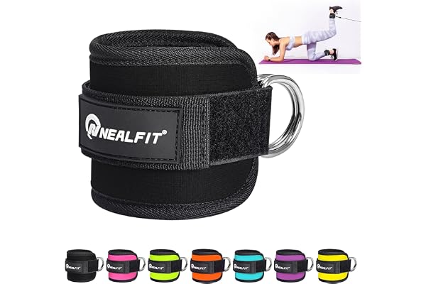 NEALFIT Ankle Strap for Cable Machine, Gym Ankle Cuff for Kickbacks, Leg Extensions, Glute Workouts, Booty Hip Abductors Exer