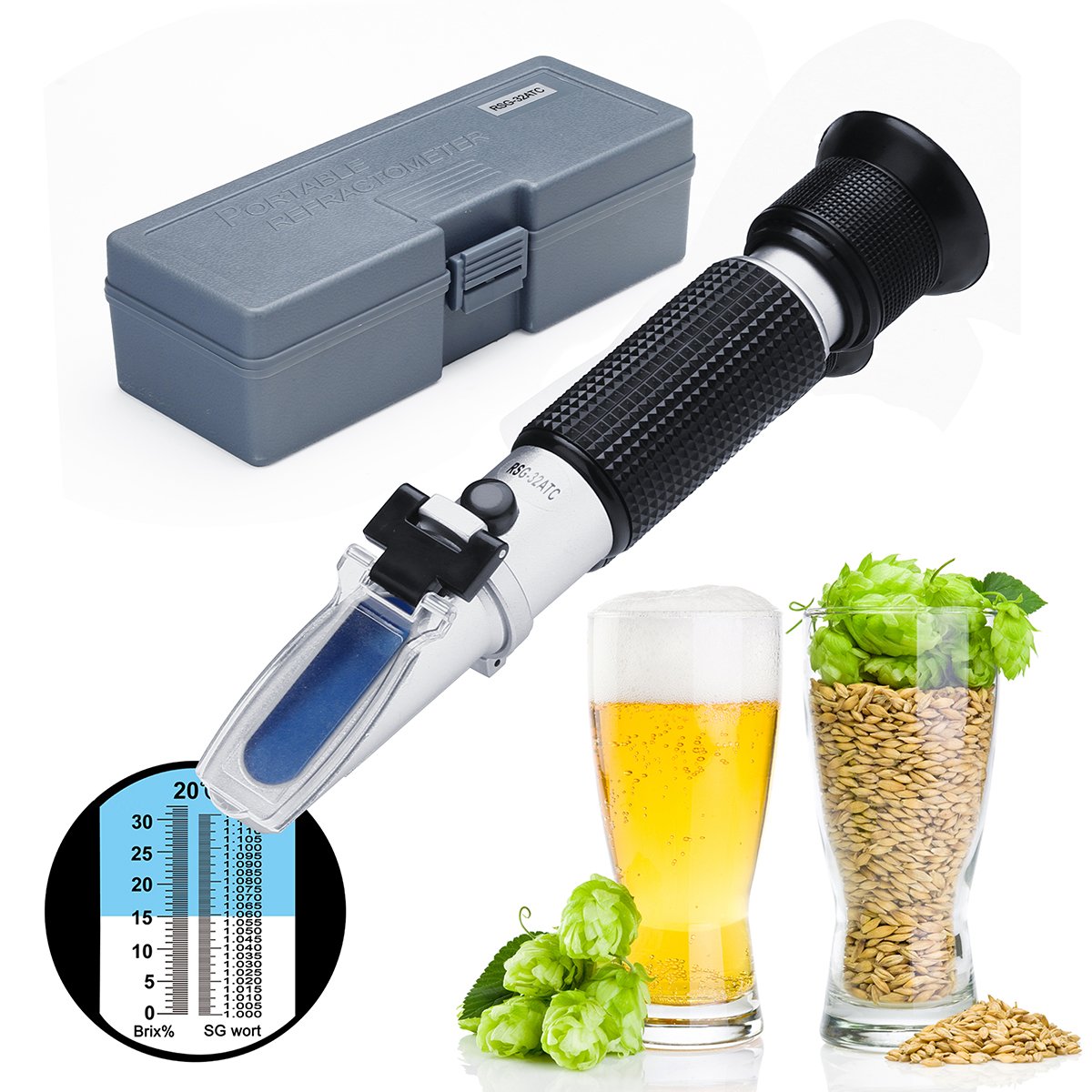 Buy 032 Brix Refractometer, RISEPRO for Homebrew, Wort Refractometer
