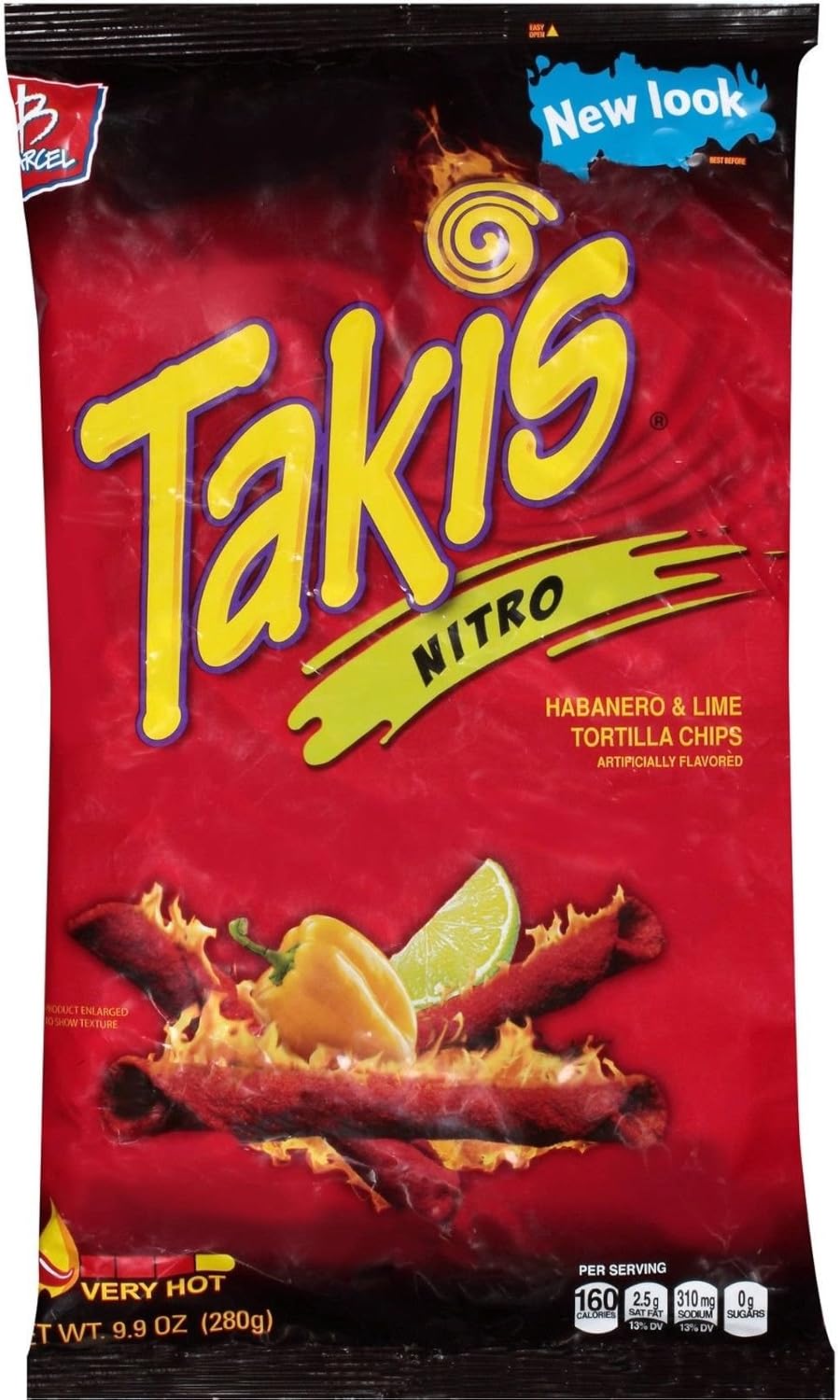 Takis Nitro Habanero & Lime Tortilla Chips Very Hot! 9.9oz / 280g