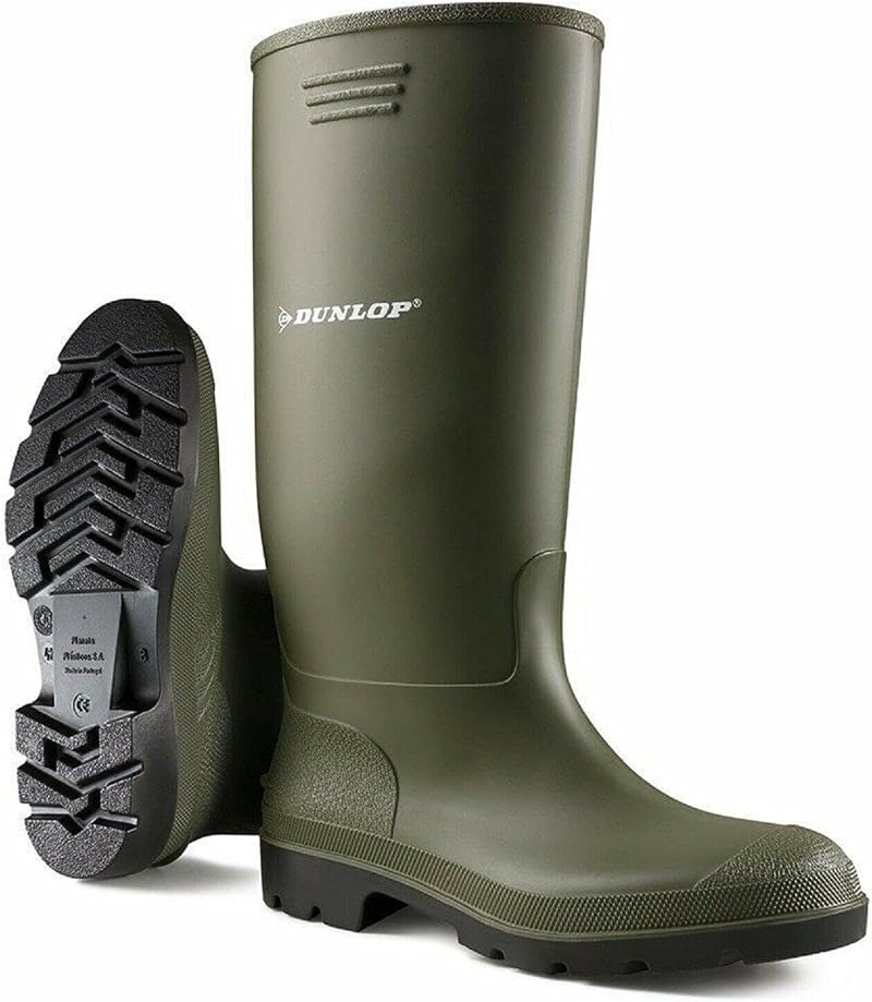 Dunlop Unisex Wellington Boots Fully Waterproof Green Size 6
