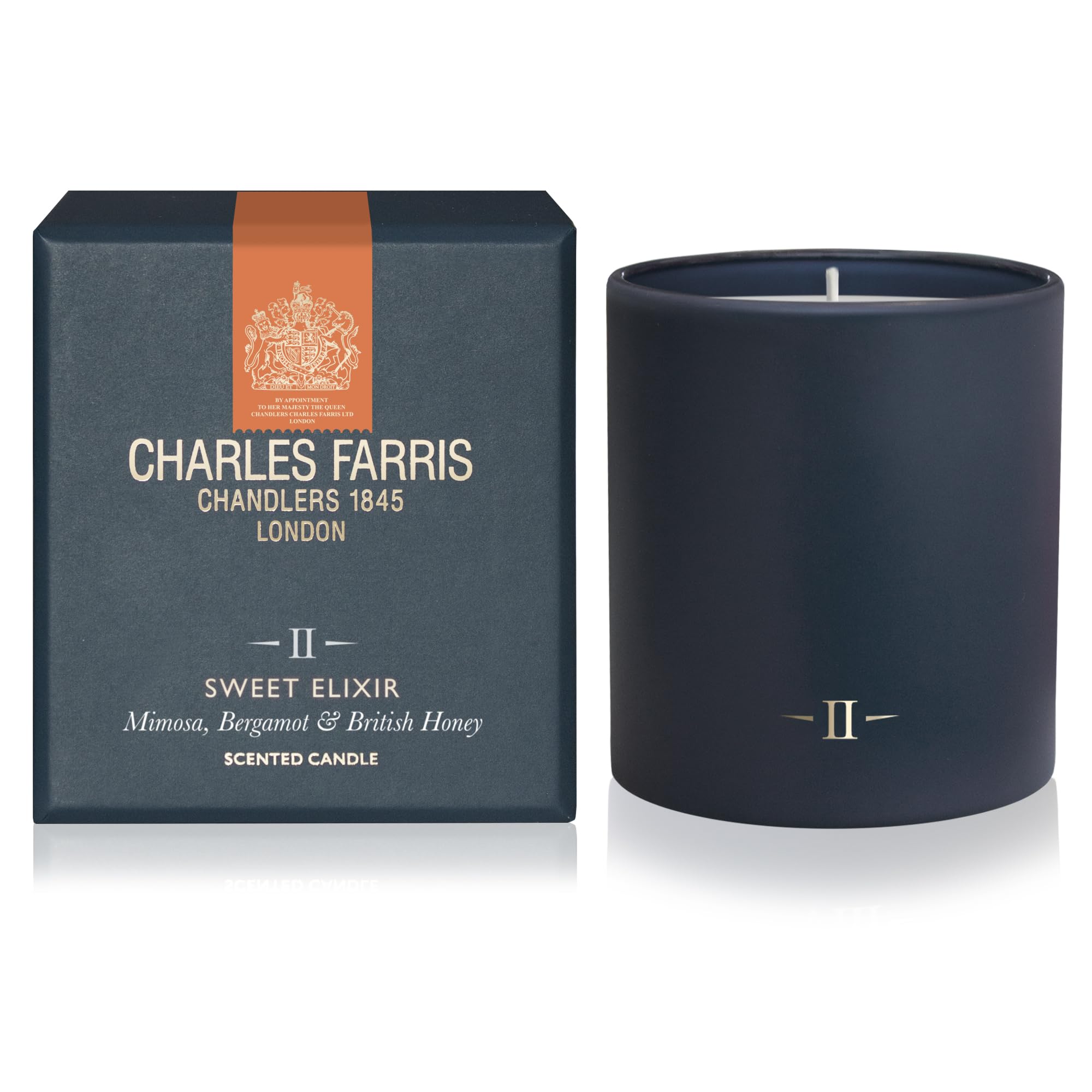 Charles Farris Luxury Scented Candle - Mimosa, Bergamot & British Honey - 50+ Hours Burn Time - Artisan Hand-Finished Glass Jar, Made in England (Sweet Elixir) — image 1