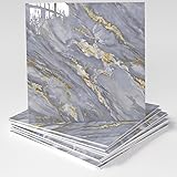 20-Pack Peel and Stick Bleu Or Marble Tiles
