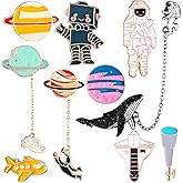 Gejoy 10 Pieces Space Pin Set Cartoon Lapel Brooch Space Badge Pin for Clothes Bag Jacket Backpack Decoration Christmas Near 