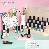 Phoenixy Gel Nail Polish Kit 21 Colours Base & Top Coats Soak Off view 2