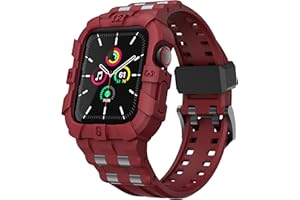 T-ENGINE Compatible with Apple Watch Series 9 8/7 45mm SE 6/5/4/3 44mm 42mm, Rugged Case with Band for Men Women (45mm/44mm/42mm,41mm/40mm/38mm)