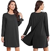 Deyeek Hospital Gowns for Women Open Back Tear Away Post Surgery Dress Long Sleeve with Shoulder Snaps Adaptive Nightgowns