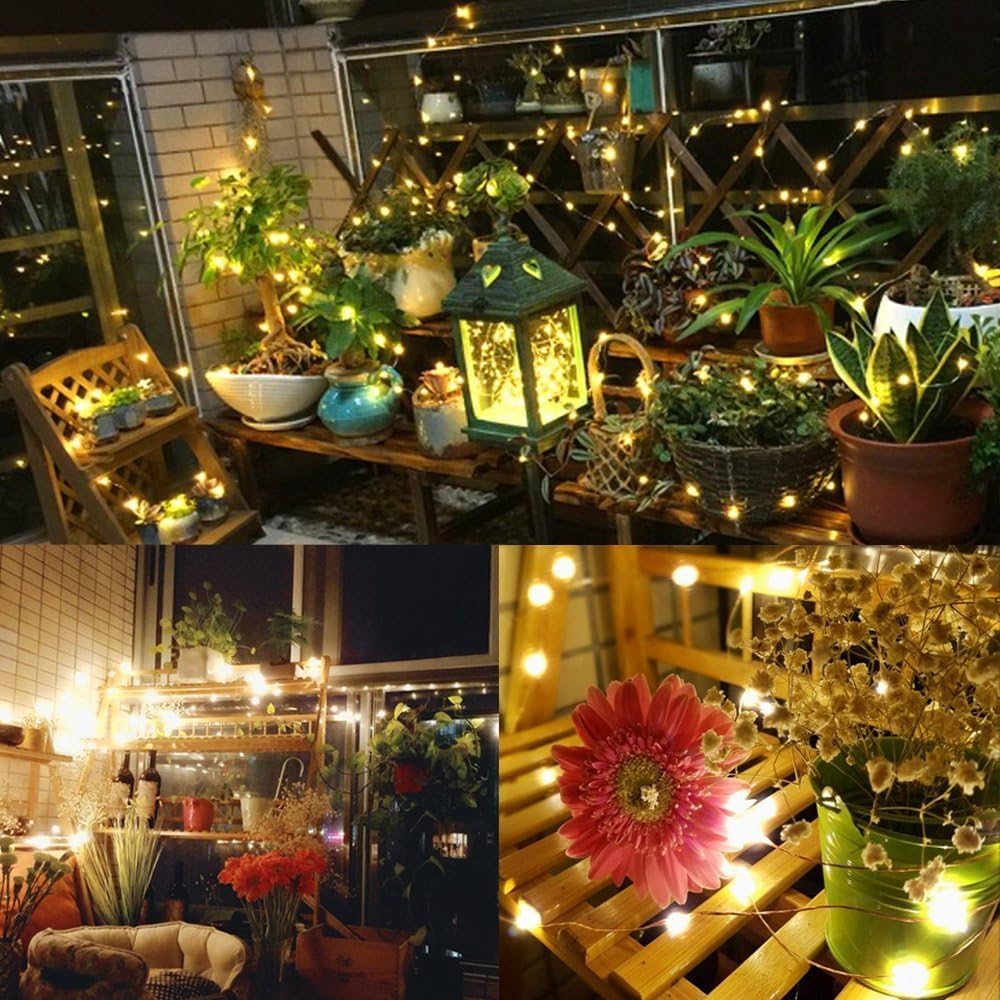 CMYK String Lights for Indoor Decoration (White), 2 Pack Copper Light - Image 4