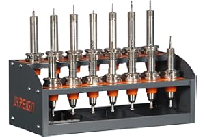 LYREIGN BT40 CNC Tool Rack, CAT40 CNC Tool Holder Keeper on Desktop Placed for CNC Machine Equipment, CNC Tool Storage System for Warehouses Machining Centers