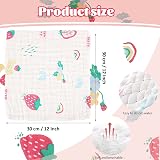 Lanjue 6 Pack Baby Washcloths Muslin 12x12 Inch 6-Layer Cotton Pink Girls view 3