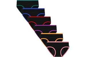 Nalwort Teen Girls Period Underwear Menstrual Period Panties Leak-Proof Cotton Protective Briefs Pack of 6