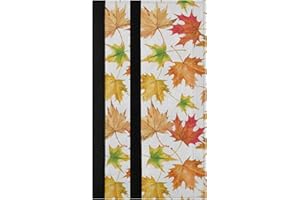 Oarencol Fall Maple Leaves Refrigerator Door Handle Covers Autumn Retro Set of 2 Kitchen Appliance Decor for Fridge Oven Dishwasher
