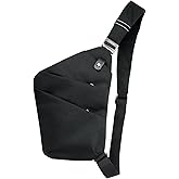 Carfany Anti-Theft Crossbody Sling Bag Unisex Slim Water Resistant Shoulder Bag Outdoor Casual Hiking Daypack