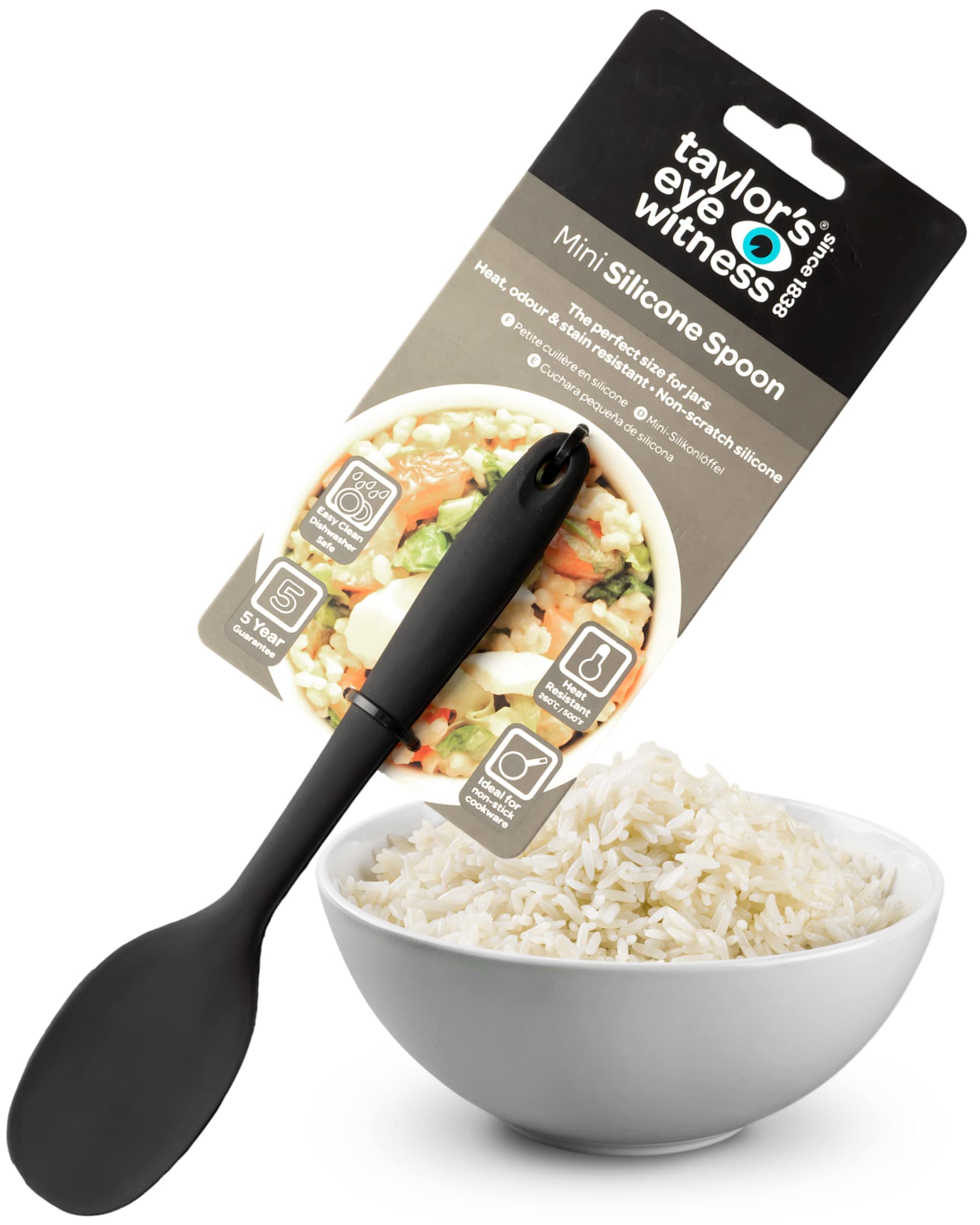 Utensils - Grey AF Blue Black Marble White Berry Stonewash Aqua Denim (Black, Mini Spoon 21cm) — image 1