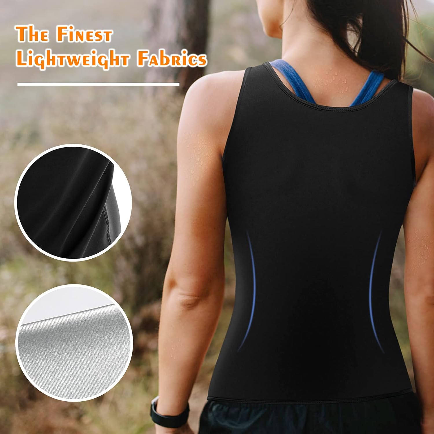 Women Sauna Sweat Vest Polymer Waist Trainer Sauna Suit Workout Body Corset for Women: Clothing