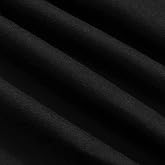 Yurdon 100% Cotton Flannel Fabric, Single-Sided, Black, 1 Yard | 58 inches Wide, Single-Sided Brushed, Soft and Cozy, Lightweight for Quilting, Home Decor, Clothes, Craft Projects