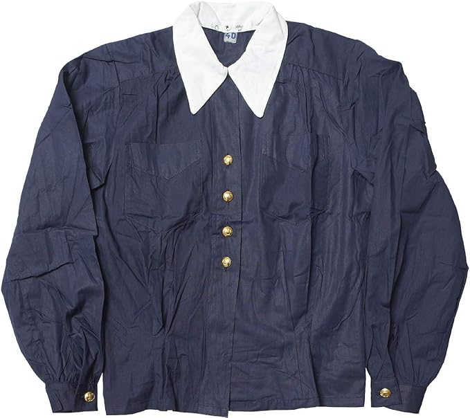 Amazon スウェーデン軍 ブラウス ネイビー レディース デッドストック Js158nn シャツ ブラウス 通販