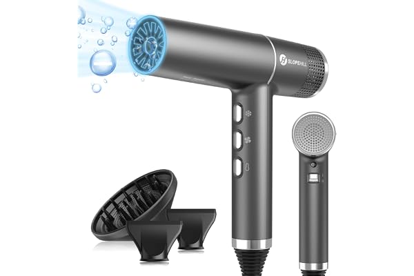 Slopehill Hair Dryer with Unique Brushless Motor | Intelligent Fault Diagnosis | Innovative Microfilter | Oxy Active Technolo