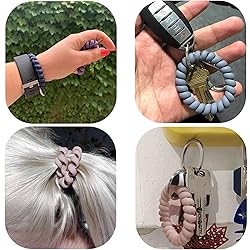 BIHRTC 5PCS Spiral Keychain Bracelet Wrist Coil