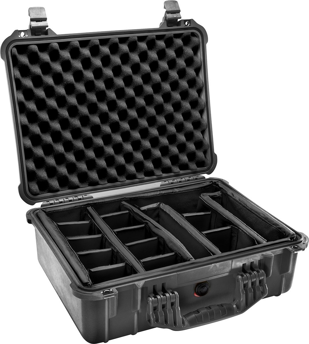 PELI 1520 Protective Polypropylene Case, IP67 Watertight, 49L Capacity, Made in Germany, With Padded Divider Inlay, Black โ image 1