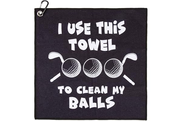 Golf Towels,Funny Golf Towel,Valentines Day Gift for Him,Golf Towel for Golf Bags,Funny Golf Gifts f