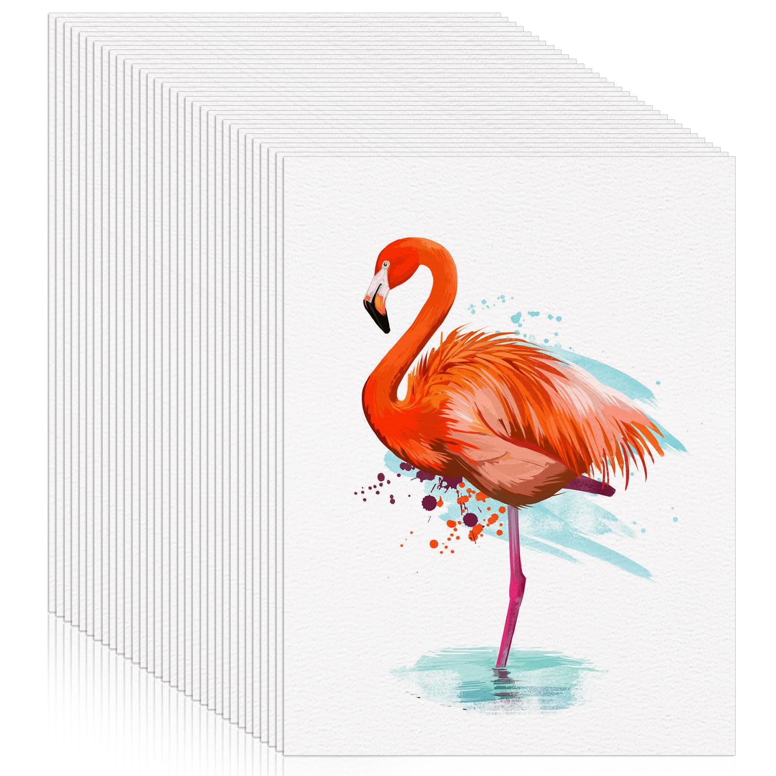 Photo 1 of 120 Sheets Watercolor Paper 9 x 12, 140 lb/300 GSM Cold Press Watercolor Paper Bulk White Water Color