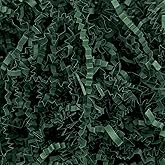 ZEBMOON 1 LB Dark Green Crinkle Cut Paper Shred Filler Great for Gift Wrapping, Basket Filling, Birthday, Wedding, Halloween, Thanksgiving, Christmas Day New Year Party Decorations Filling Supplies