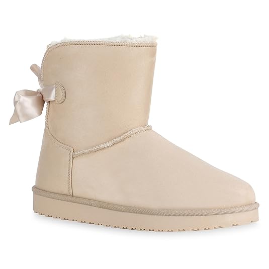Stiefelparadies Damen Stiefeletten Schlupfstiefel Warm Gefüttert Flandell