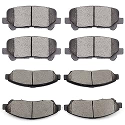 cciyu D1281 D1280 8pcs Front & Rear Ceramic Brake