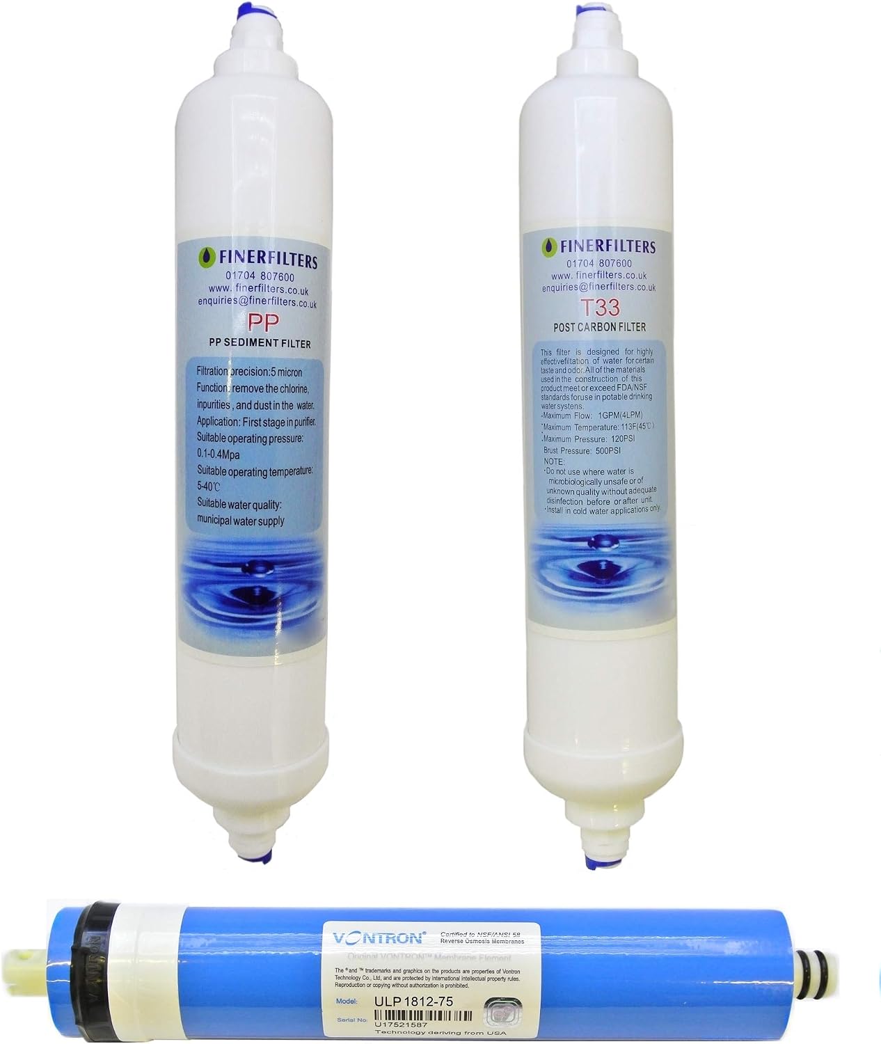 FINERFILTERS Reverse Osmosis Aquarium Compact Water Filter System 3 ...