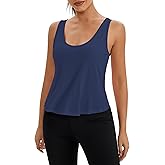 Bestisun Sleeveless Open Back Workout Tops Backless Athletic Yoga Gym Shirts for Women