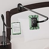 Arctiiro Gooseneck Kindle Holder for Reading in Bed - [Case-Friendly] Phone Holder for Bed, Kindle Paperwhite Stand Accessories, Overhead Cell Phone Clamp Mount for Desk, for Tablets 4-10 inches