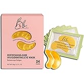 Blusheva Beauty Gold Under Eye Masks – 24 Pairs Collagen & Hydrating Gel Eye Patches for Dark Circles, Puffy Eyes, Fine Lines & Anti-Aging Skincare – Vegan, Cruelty-Free Self Care Essentials