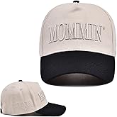 Mommin Trucker Hat for Women Embroidered Mom Baseball Cap Adjustable Canvas Vintage Hat for Casual Wear