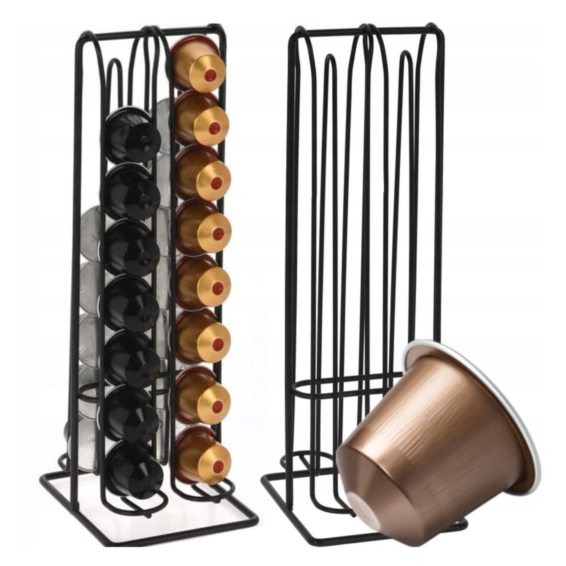 GEEZY Coffee Capsules Holder Kitchen Organizer for 32 Nespresso Pods Capsules Rack Organizer for Coffee Pads
