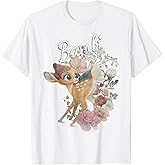 Disney Bambi Vintage Floral Poster T-Shirt Small