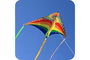 ORGCLDKT-Rainbow Cruiser Delta Kite, Kites for Kids Ages 8-12,4-8,Boys,Girls,Kites for Adults,Beach,Beginners,Giant.1Pc or 3Pcs Pack. Easy to Fly.