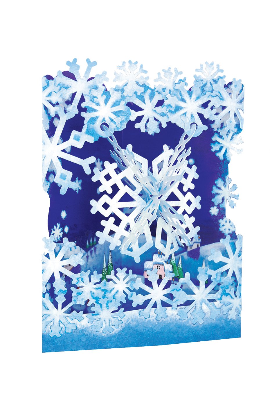 SANTORO Interactive 3D Swing Greeting Card, Snowflake